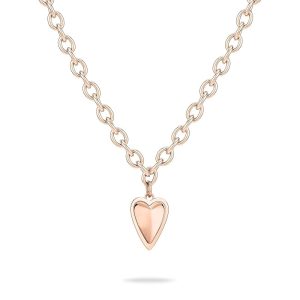 LIEBESKIND BERLIN Damen Schmuck mit Herz - Funkelnde Kette roségold