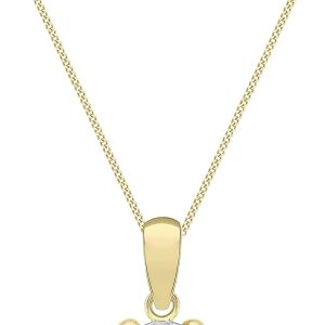 Amazon Essentials Halskette mit Anhänger aus 9-Karätigem Gold mit Geburtsstein (ehemals Amazon Collection) Lila/Juni