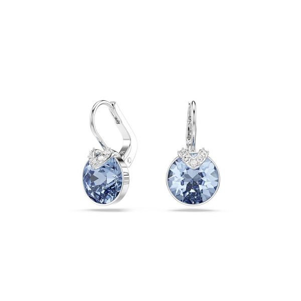 Swarovski Bella Kollektion Tropfenohrringe Rhodiniert Blau