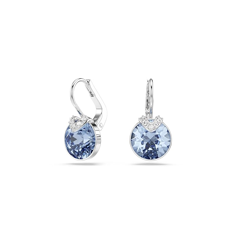 Swarovski Bella Kollektion Tropfenohrringe Rhodiniert Blau