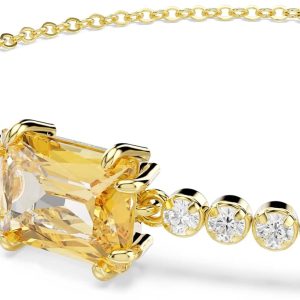 Swarovski Matrix Kollektion Tennis Armbänder Goldfarben plattiert Karamell