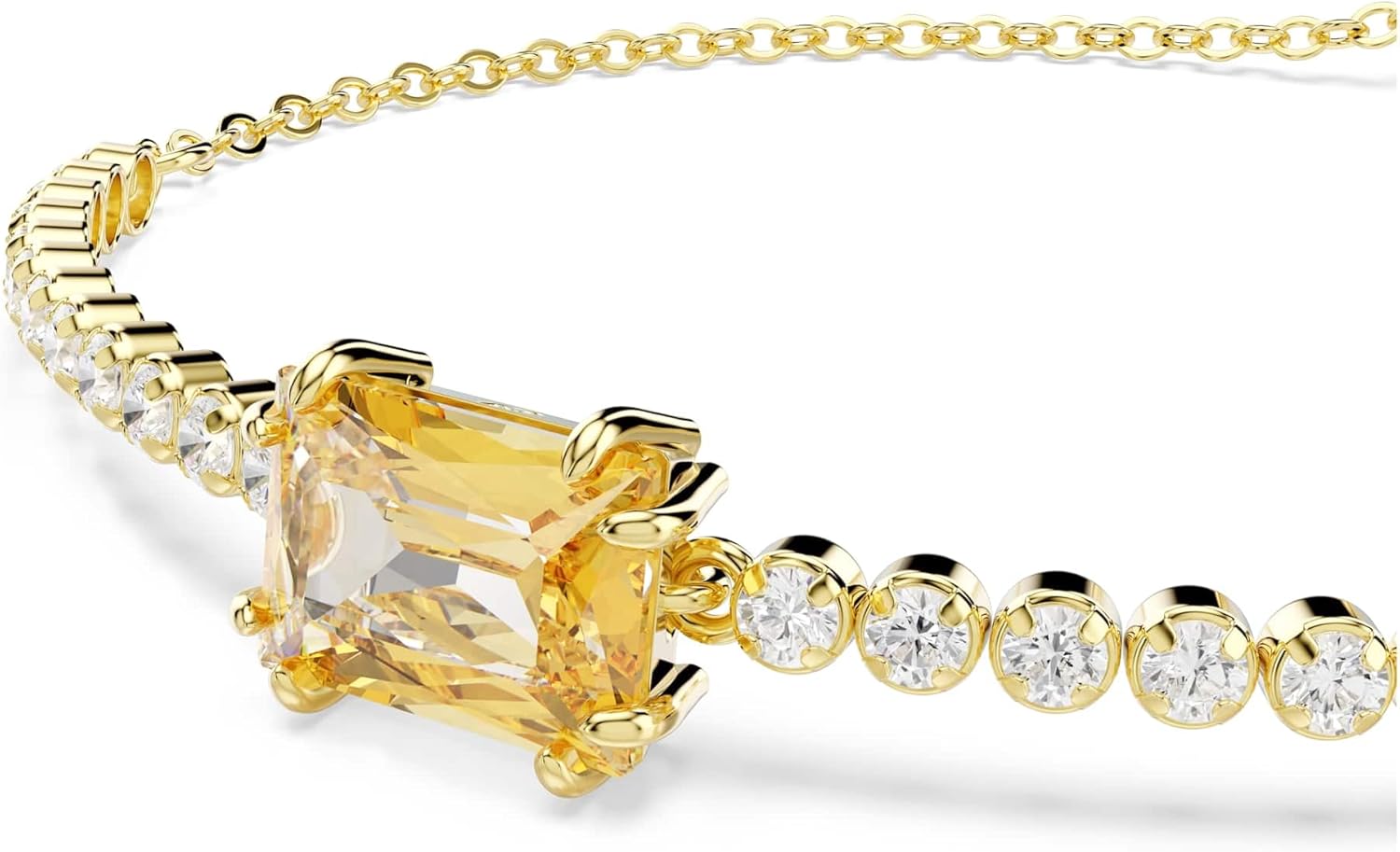 Swarovski Matrix Kollektion Tennis Armbänder Goldfarben plattiert Karamell