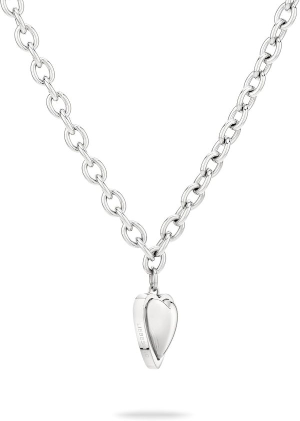 LIEBESKIND BERLIN Damen Schmuck mit Herz - Funkelnde Kette Silber