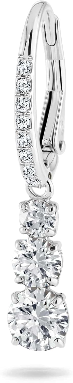 Swarovski Stilla Kollektion Hängeohrringe Rhodiniert Weiß