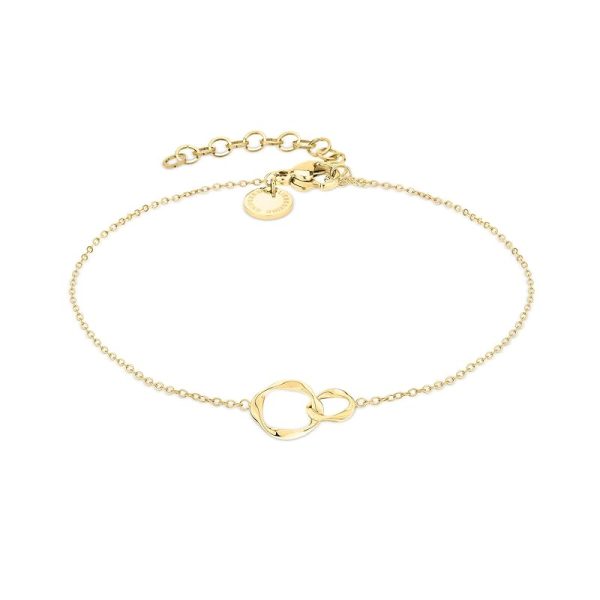 LIEBESKIND BERLIN Damen Infinity Schmuck – Elegante Ketten und Armbänder mit organisch geformten Infinity-Anhängern aus Edelstahl Armband Gold Infinity