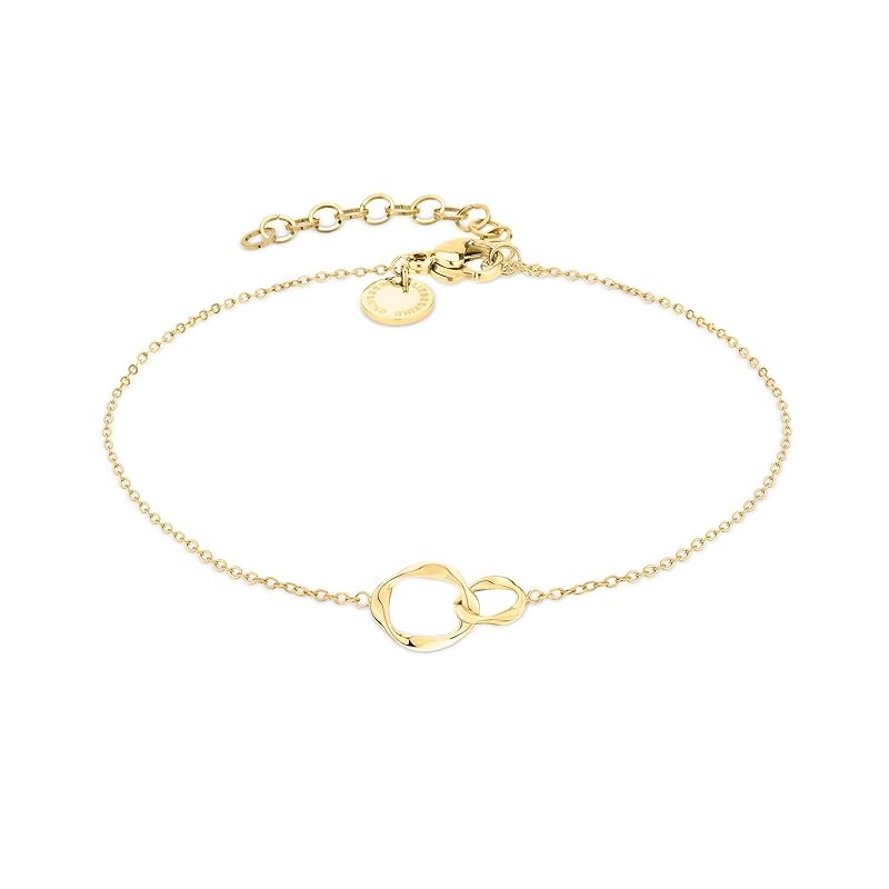 LIEBESKIND BERLIN Damen Infinity Schmuck – Elegante Ketten und Armbänder mit organisch geformten Infinity-Anhängern aus Edelstahl Armband Gold Infinity