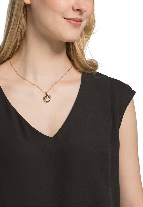 JETTE Damen-Kette 925er Silber 30 Zirkonia 32018223 gelbgold One Size