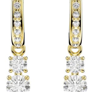 Swarovski Stilla Kollektion Hängeohrringe Goldfarben beschichtet Weiß