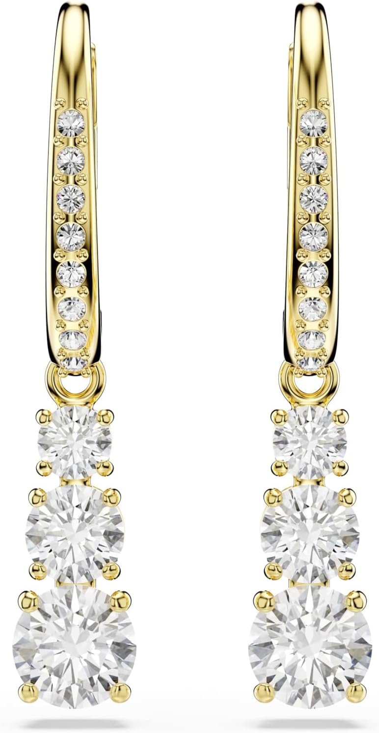 Swarovski Stilla Kollektion Hängeohrringe Goldfarben beschichtet Weiß