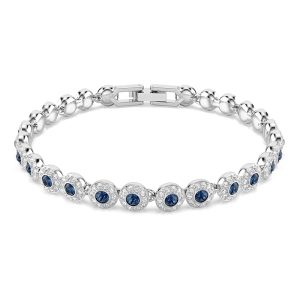 Swarovski Una Angelic Kollektion Armband Rhodiniert Blau Mittel