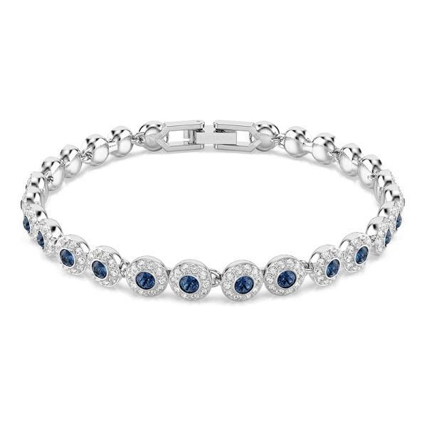 Swarovski Una Angelic Kollektion Armband Rhodiniert Blau Mittel