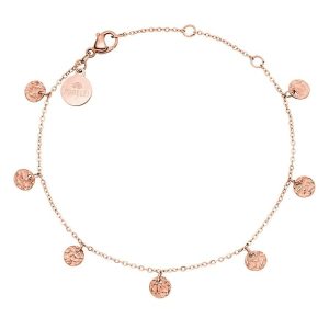 Purelei Malihini Coin Armband – Elegantes, verspieltes Damen Armband mit Plättchen – Edelstahl 18K vergoldet – Verstellbare Länge 16/17,5/19 cm – Hawaiianisch inspiriert & wasserfest Roségold