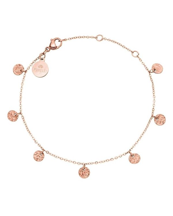 Purelei Malihini Coin Armband – Elegantes, verspieltes Damen Armband mit Plättchen – Edelstahl 18K vergoldet – Verstellbare Länge 16/17,5/19 cm – Hawaiianisch inspiriert & wasserfest Roségold