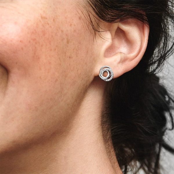 PANDORA Ohrstecker "Always Together" Silber mit Zirkonia 291076C01
