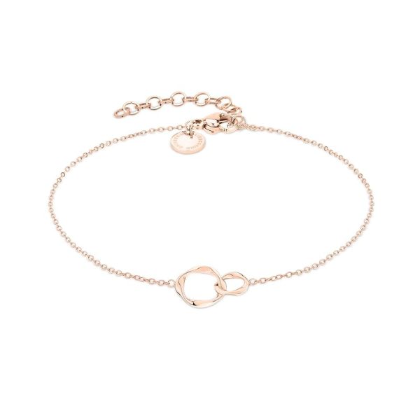 LIEBESKIND BERLIN Damen Infinity Schmuck – Elegante Ketten und Armbänder mit organisch geformten Infinity-Anhängern aus Edelstahl Armband Roségold Infinity
