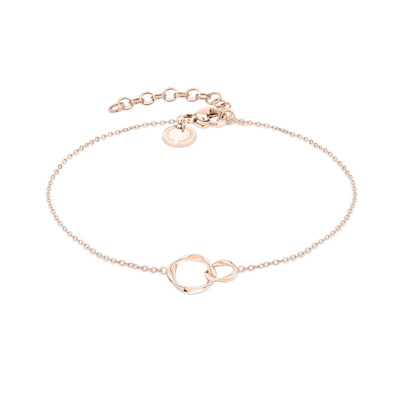 LIEBESKIND BERLIN Damen Infinity Schmuck – Elegante Ketten und Armbänder mit organisch geformten Infinity-Anhängern aus Edelstahl Armband Roségold Infinity