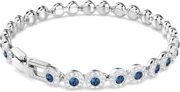 Swarovski Una Angelic Kollektion Armband Rhodiniert Blau Mittel