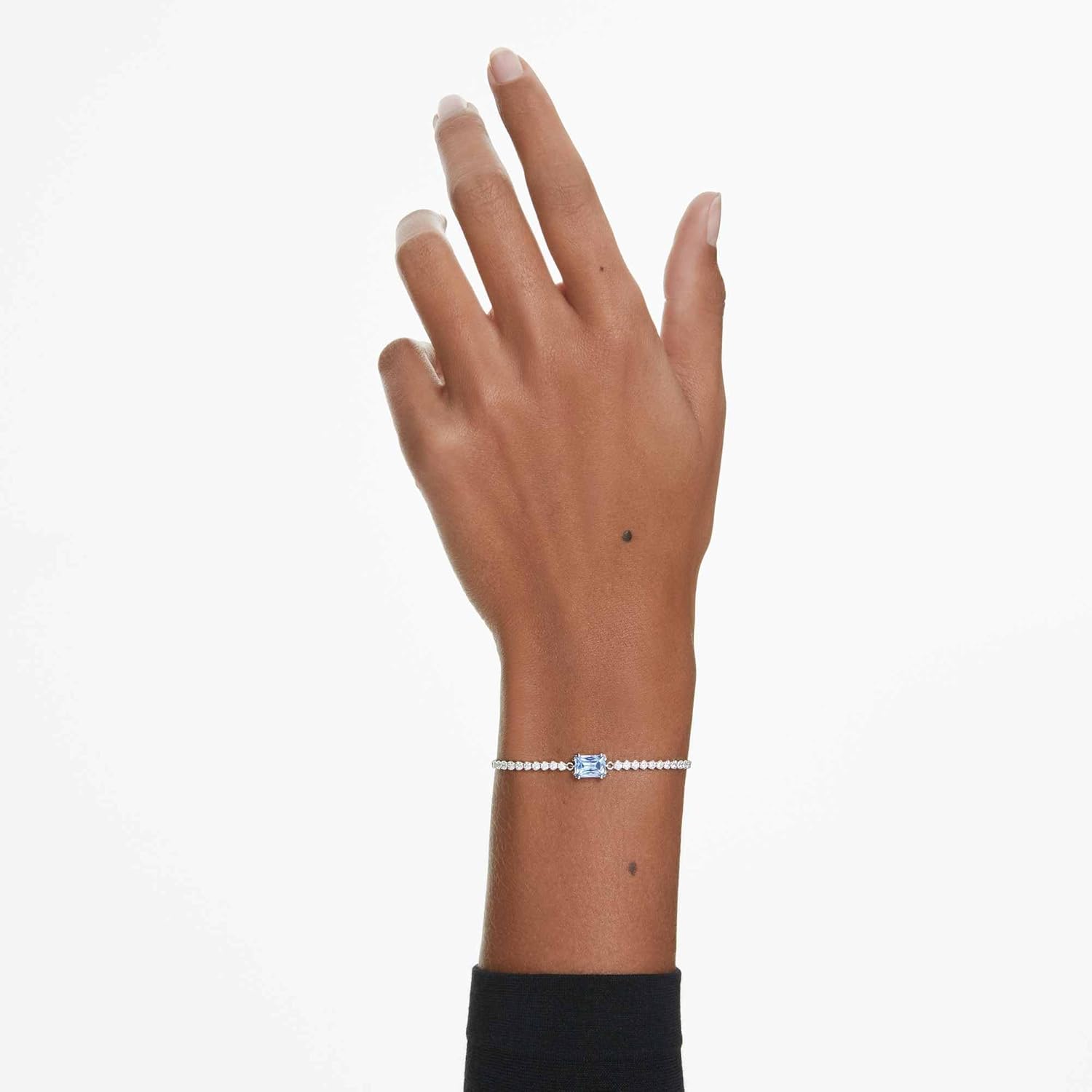 Swarovski Matrix Kollektion Tennis Armbänder Rhodiniert Blau