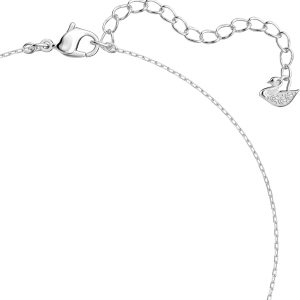 Swarovski Stilla Attract Trilogy Anhänger, Rund, Weiss, Rhodiniert