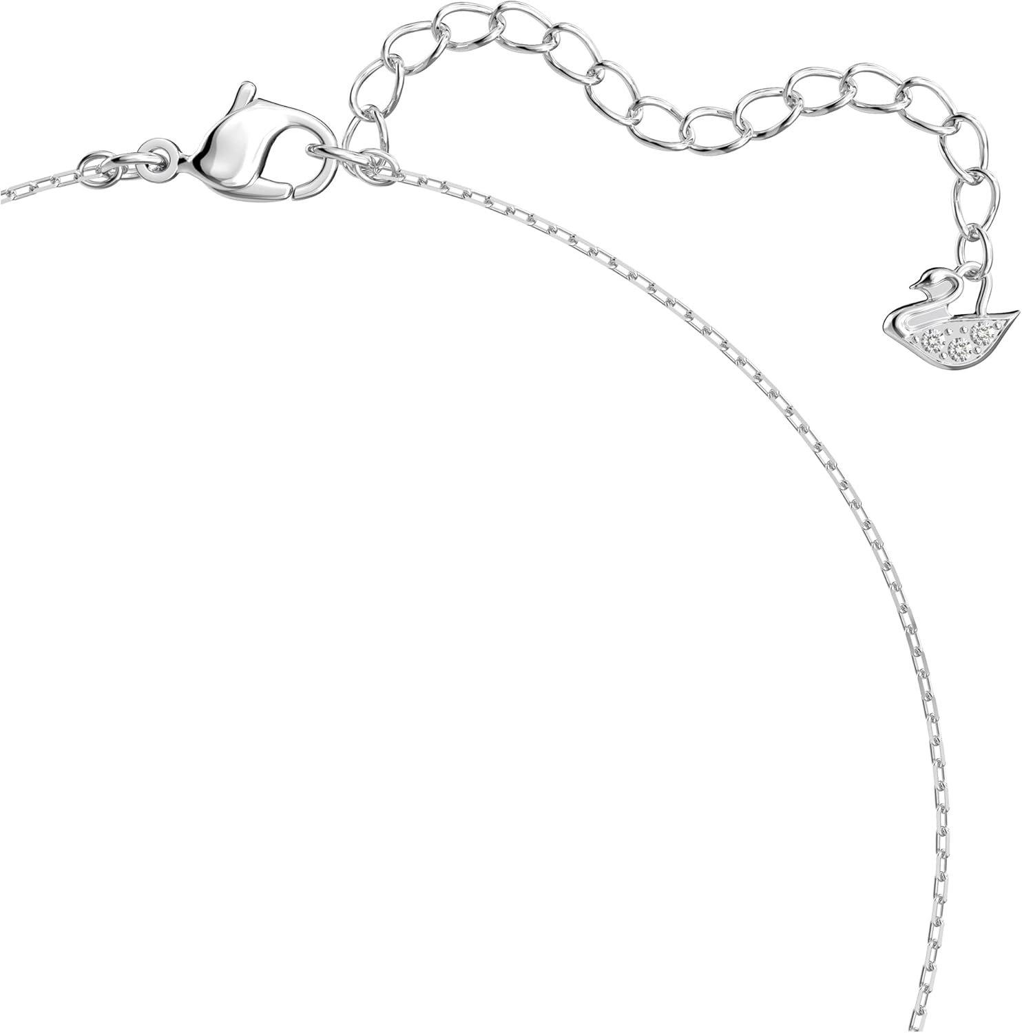 Swarovski Stilla Attract Trilogy Anhänger, Rund, Weiss, Rhodiniert