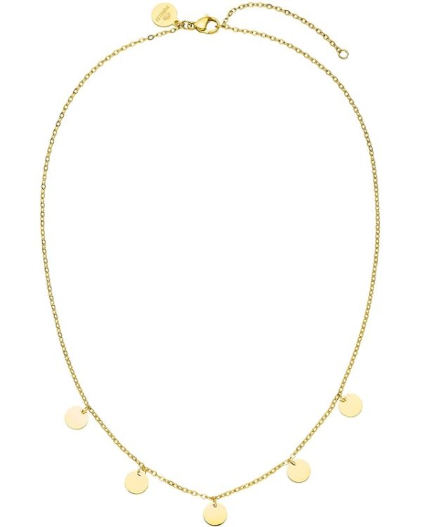 Purelei Kalea Kette Damen – Halskette Damen aus langlebigem Edelstahl – Wasserfeste Kette mit Anhänger – 40-45 cm Länge verstellbar – Halskette für deinen individuellen Look Gold
