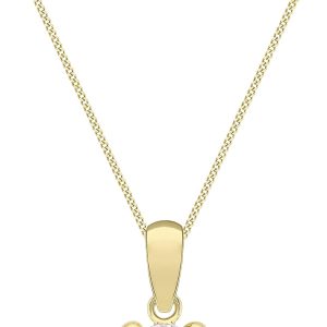 Amazon Essentials Halskette mit Anhänger aus 9-Karätigem Gold mit Geburtsstein (ehemals Amazon Collection) Rosa/Oktober