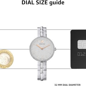 Swarovski Cosmopolitan Kollektion Uhr, Swiss Made Edelstahl Silberton