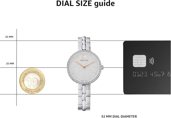 Swarovski Cosmopolitan Kollektion Uhr, Swiss Made Edelstahl Silberton