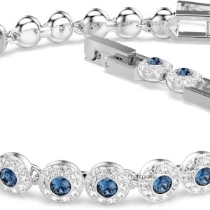 Swarovski Una Angelic Kollektion Armband Rhodiniert Blau Mittel