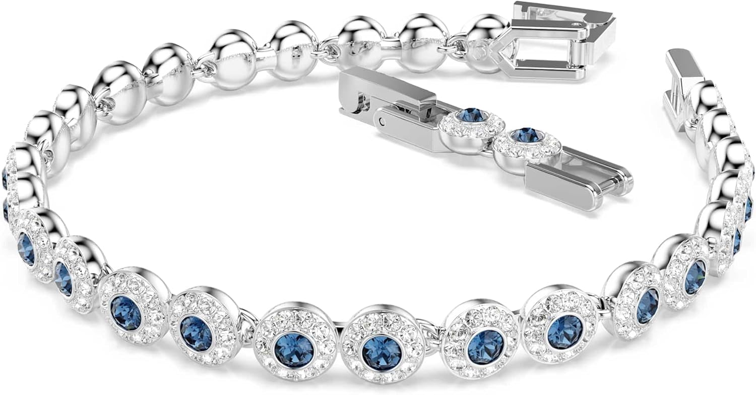 Swarovski Una Angelic Kollektion Armband Rhodiniert Blau Mittel