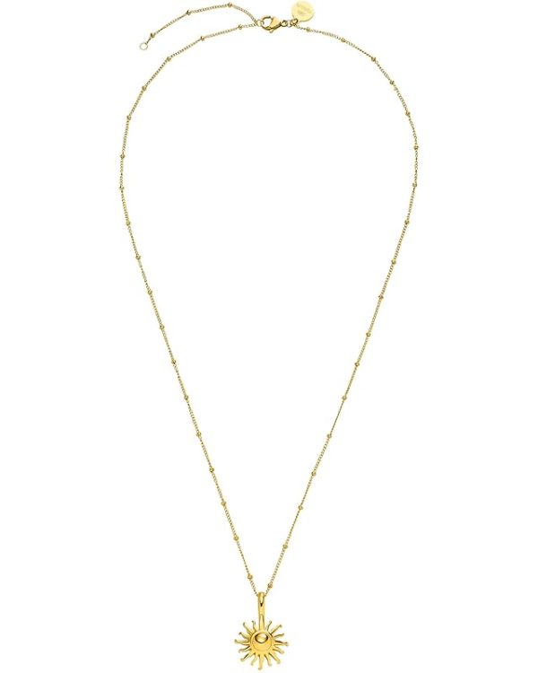 Purelei Sun Kette Damen – Halskette Damen aus langlebigem Edelstahl – Wasserfeste Kette mit Anhänger – 50-55 cm Länge verstellbar – Halskette für deinen individuellen Look Gold