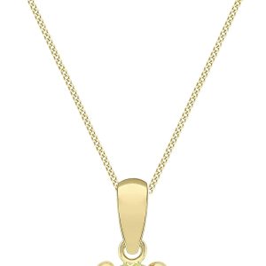 Amazon Essentials Halskette mit Anhänger aus 9-Karätigem Gold mit Geburtsstein (ehemals Amazon Collection) Hellgelb/August