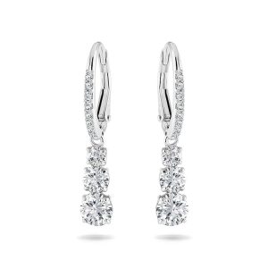 Swarovski Stilla Kollektion Hängeohrringe Rhodiniert Weiß