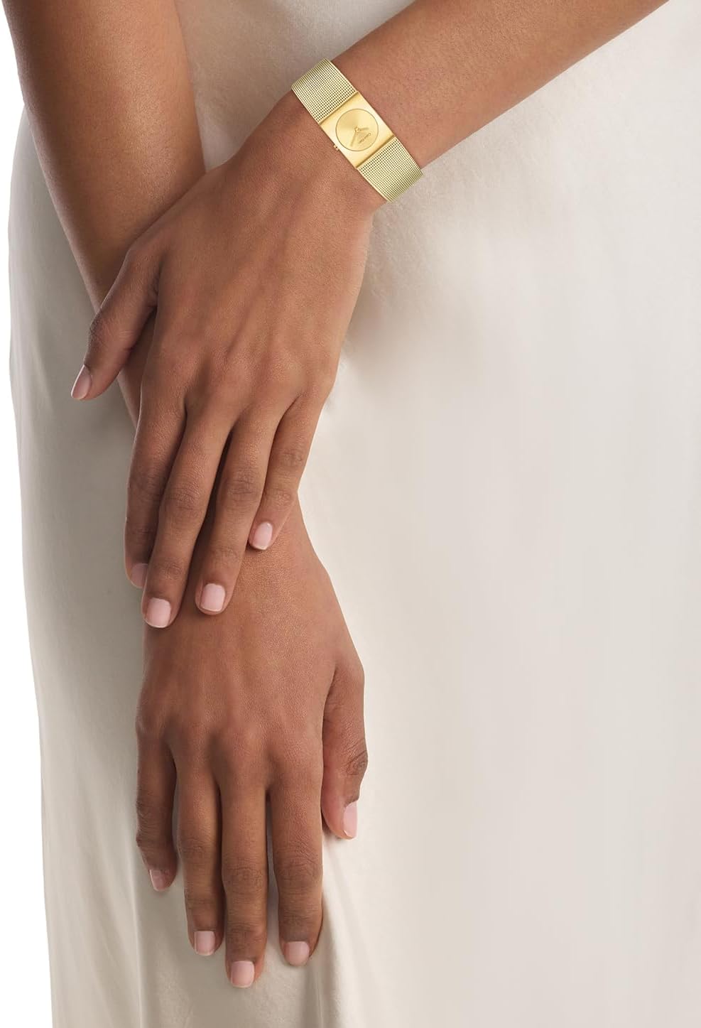 Calvin Klein Analog Quarzuhr für Damen Kollektion CK Pulse mit Edelstahl-Mesh-Gliederarmband Gold
