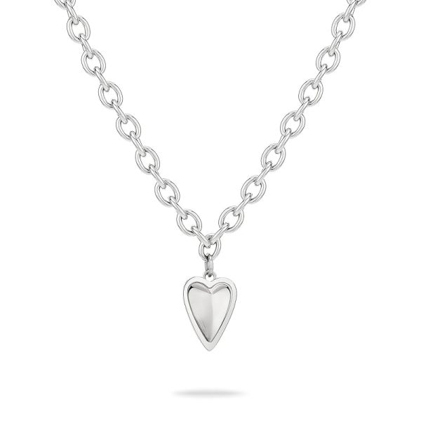 LIEBESKIND BERLIN Damen Schmuck mit Herz - Funkelnde Kette Silber