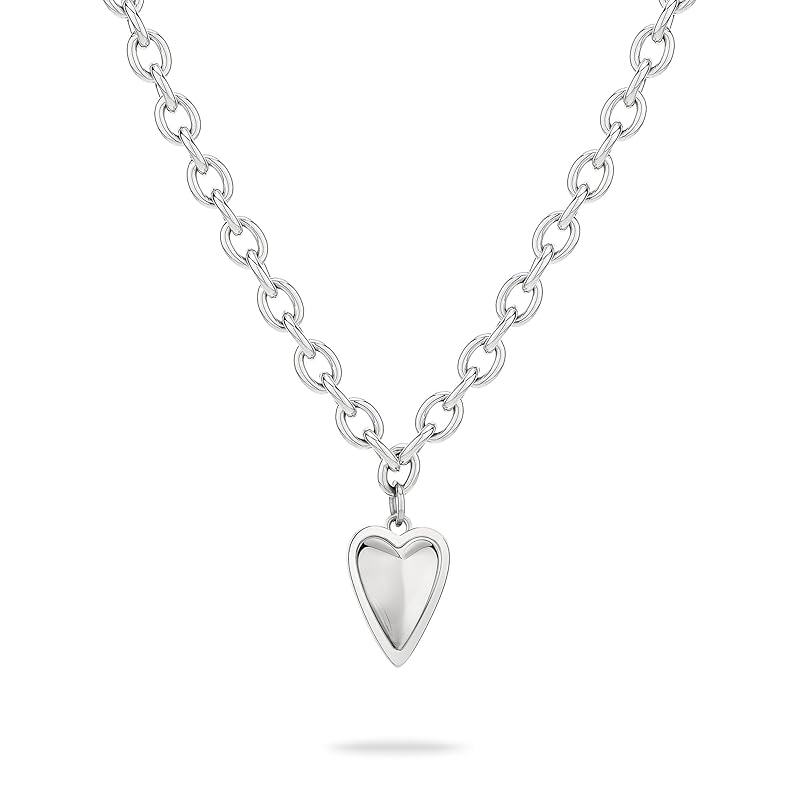 LIEBESKIND BERLIN Damen Schmuck mit Herz - Funkelnde Kette Silber