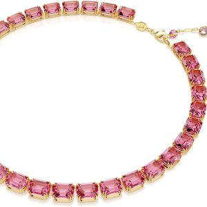 Swarovski Millenia Kollektion Halskette Millenia Tennis Halskette Goldfarben plattiert Rosa
