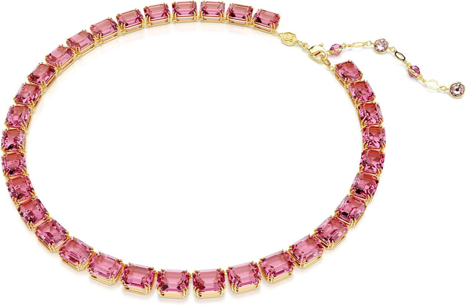 Swarovski Millenia Kollektion Halskette Millenia Tennis Halskette Goldfarben plattiert Rosa