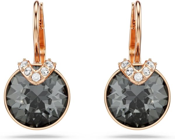 Swarovski Bella Kollektion Tropfenohrringe Gold, Grau