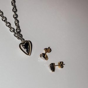 LIEBESKIND BERLIN Damen Schmuck mit Herz - Funkelnde Kette bicolor silber/gold