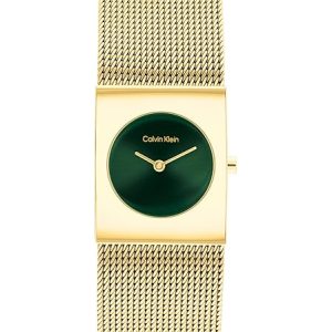 Calvin Klein Analog Quarzuhr für Damen Kollektion CK Pulse mit Edelstahl-Mesh-Gliederarmband Green