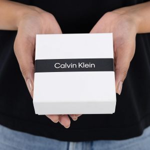 Calvin Klein Analog Quarzuhr für Damen Kollektion CK Pulse mit Edelstahl-Mesh-Gliederarmband Silver And Gold