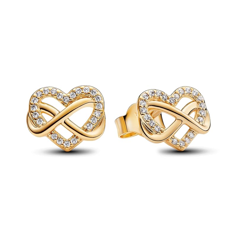 Pandora Moments Ohrringe Ewigkeitsherz Gold