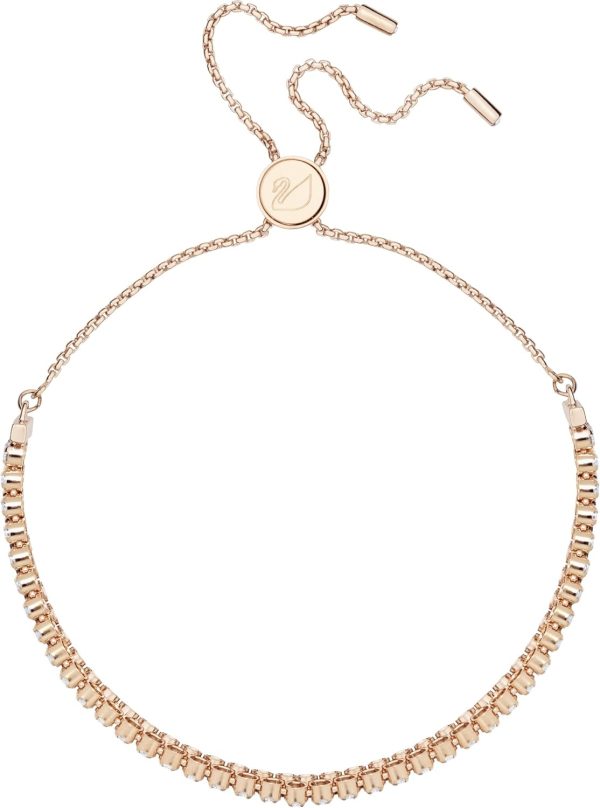 Swarovski Matrix Kollektion Tennis Armband Subtle Tennis Armband Roségoldfarben plattiert Weiß