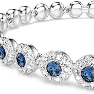 Swarovski Una Angelic Kollektion Armband Rhodiniert Blau Mittel