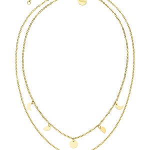 Purelei Luna Kette Damen – Halskette Damen aus langlebigem Edelstahl – Wasserfeste Kette mit Anhänger – 40-45 cm Länge verstellbar – Halskette für deinen individuellen Look Gold