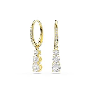 Swarovski Stilla Kollektion Hängeohrringe Goldfarben beschichtet Weiß