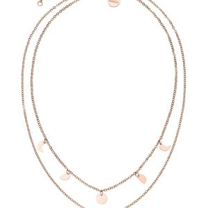 Purelei Luna Kette Damen – Halskette Damen aus langlebigem Edelstahl – Wasserfeste Kette mit Anhänger – 40-45 cm Länge verstellbar – Halskette für deinen individuellen Look Roségold