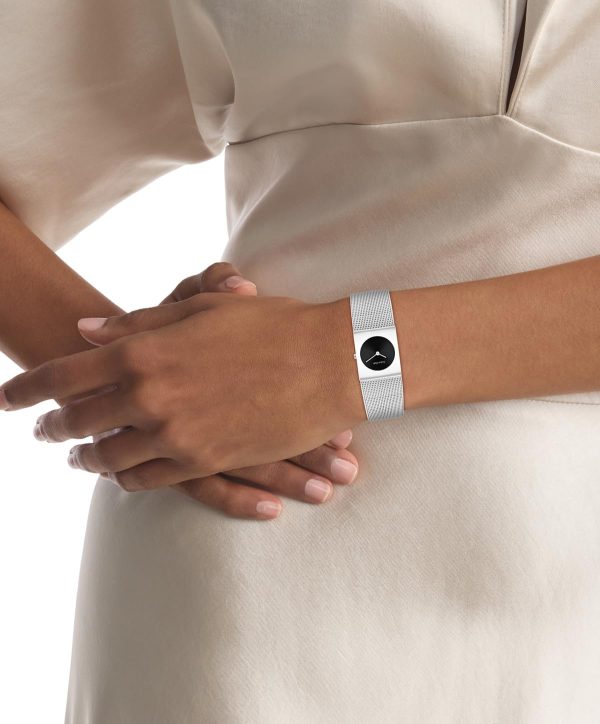 Calvin Klein Analog Quarzuhr für Damen Kollektion CK Pulse mit Edelstahl-Mesh-Gliederarmband Black
