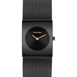 Calvin Klein Analog Quarzuhr für Damen Kollektion CK Pulse mit Edelstahl-Mesh-Gliederarmband Full Black